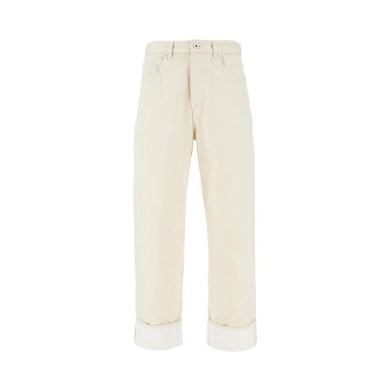  보테가베네타 데님 팬츠 보테가 베네타 스톤워시 커프스 남성 화이트 진