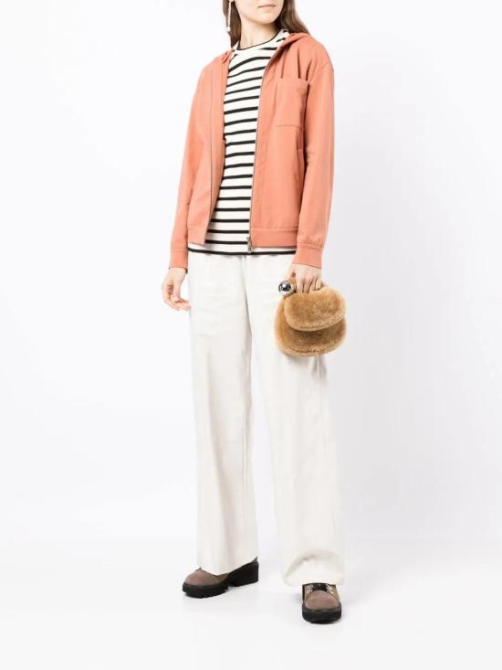  브루넬로 쿠치넬리 후드 티셔츠 MP827SC806C8639 salmon - BRUNELLO CUCINELLI