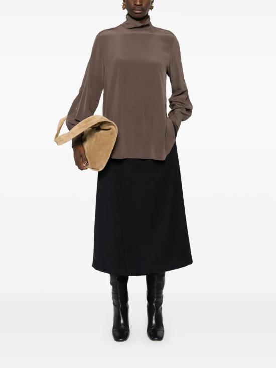  브루넬로 쿠치넬리 블라우스 MB993ES704C1868 brown - BRUNELLO CUCINELLI