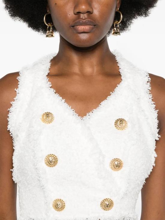  발망 민소매 티셔츠 DF1AG560XC67 - BALMAIN