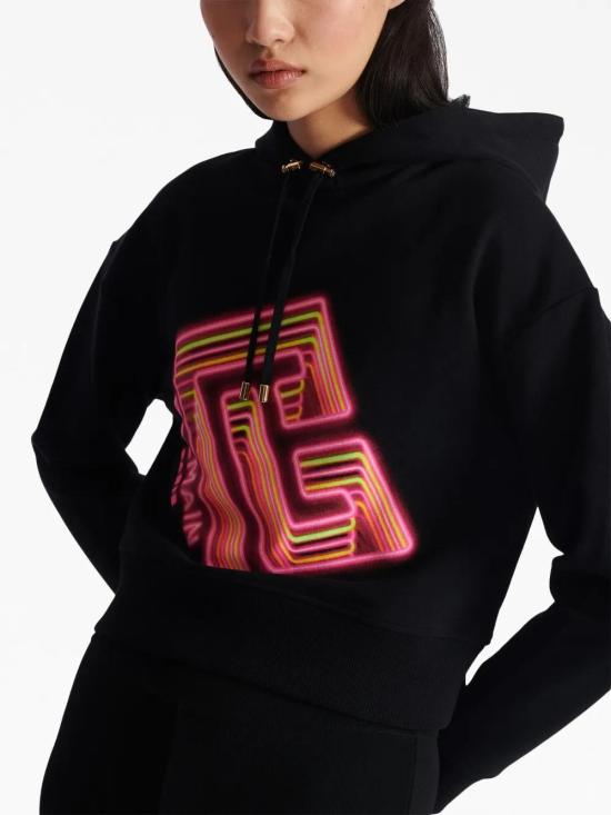  발망 후드 티셔츠 BF4JP011GD13 - BALMAIN