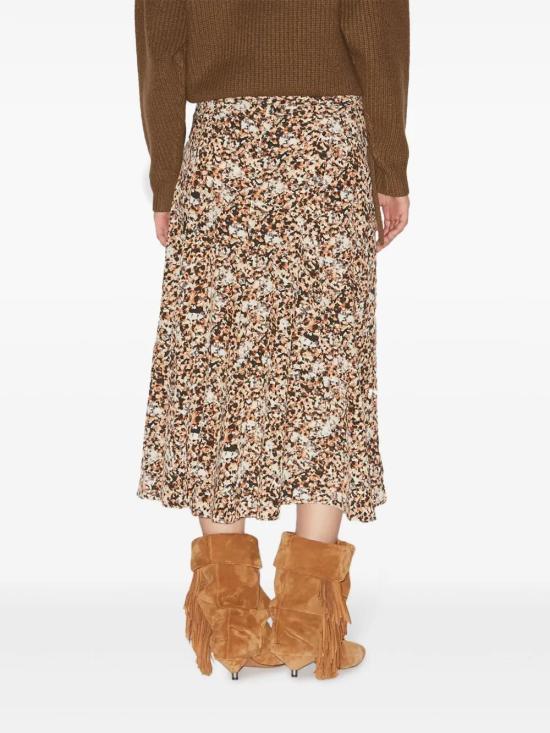  이자벨마랑 미디 스커트 JU0336FAC1J05I brown - ISABEL MARANT