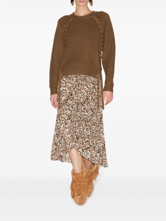  이자벨마랑 미디 스커트 JU0336FAC1J05I brown - ISABEL MARANT