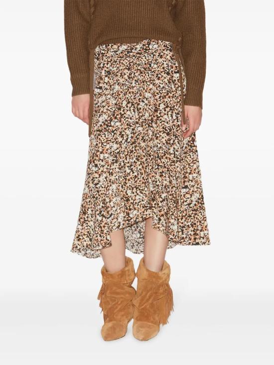  이자벨마랑 미디 스커트 JU0336FAC1J05I brown - ISABEL MARANT