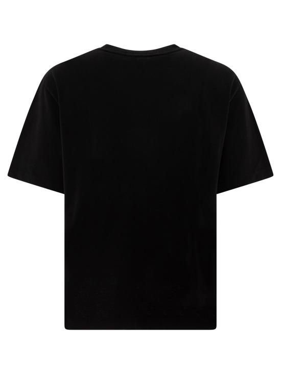  메종키츠네 자수 오버사이즈 티셔츠 OM00122KJ0119P199 BLACK DOM - MAISON KITSUNE