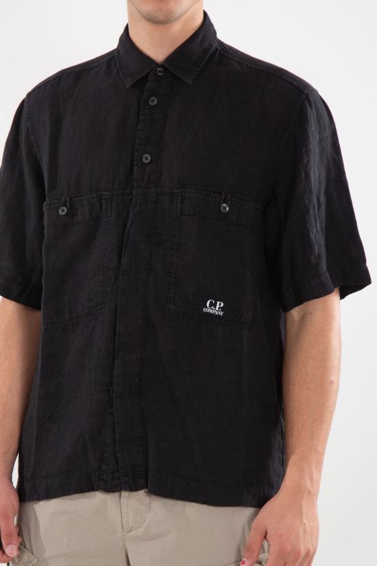 25SS 씨피 컴퍼니 반팔 셔츠 18CMSH239A005415G999 BLACK DOM - C.P. COMPANY