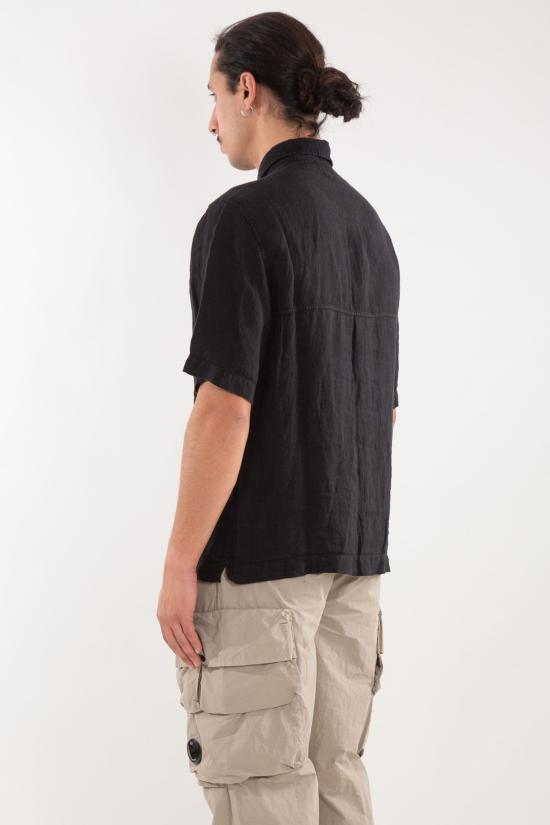 25SS 씨피 컴퍼니 반팔 셔츠 18CMSH239A005415G999 BLACK DOM - C.P. COMPANY