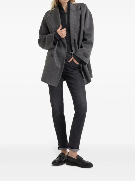  브루넬로 쿠치넬리 반팔 티셔츠 M14817604C055 anthracite - BRUNELLO CUCINELLI