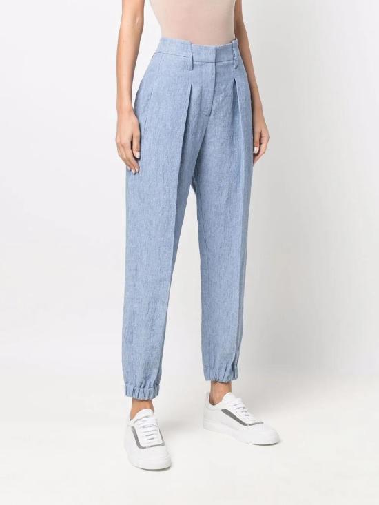  브루넬로 쿠치넬리 수트 팬츠 MF588P7864C025 blue - BRUNELLO CUCINELLI