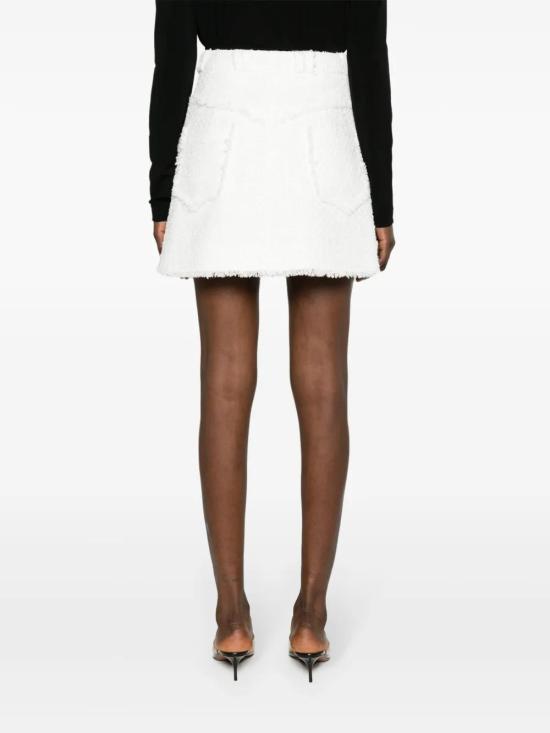  발망 미디 스커트 CF1LA357CE79 white - BALMAIN