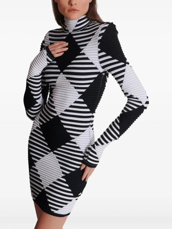  발망 숏 원피스 DF0R8238KH55EAB white - BALMAIN