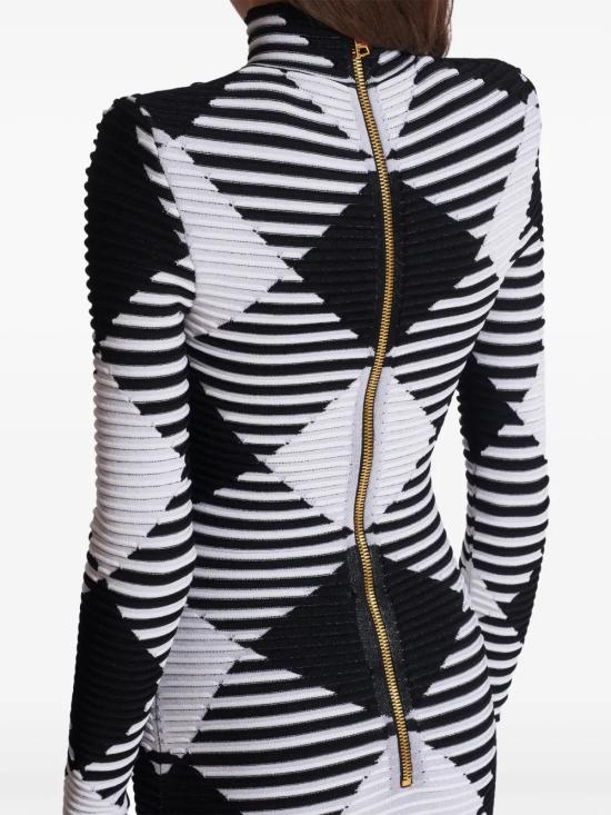  발망 숏 원피스 DF0R8238KH55EAB white - BALMAIN