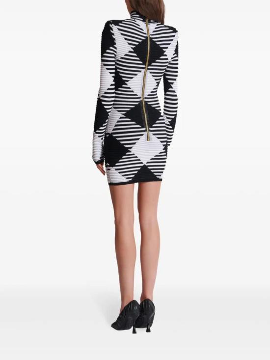  발망 숏 원피스 DF0R8238KH55EAB white - BALMAIN