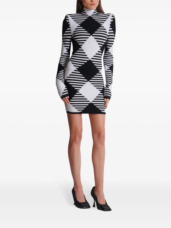  발망 숏 원피스 DF0R8238KH55EAB white - BALMAIN