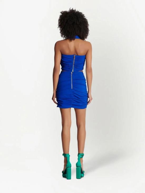  발망 미디 스커트 AF1LB790JF31 - BALMAIN