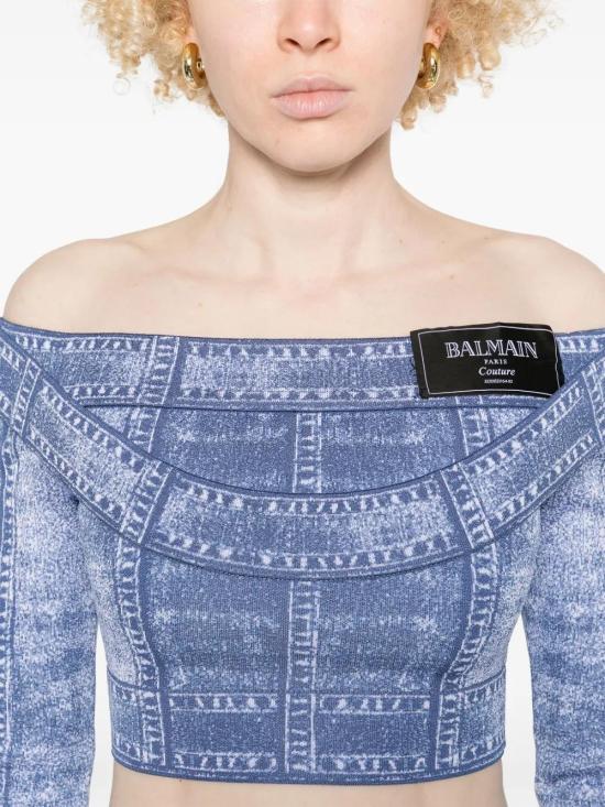  발망 긴팔 티셔츠 EF1AO385KH80 - BALMAIN