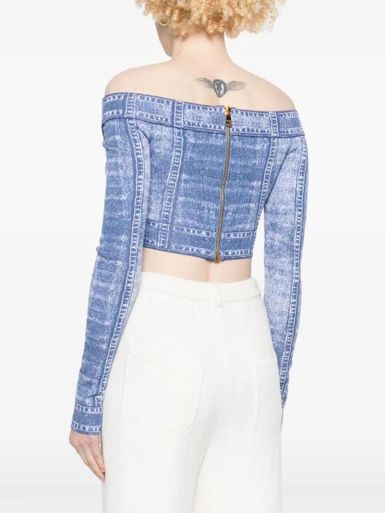  발망 긴팔 티셔츠 EF1AO385KH80 - BALMAIN