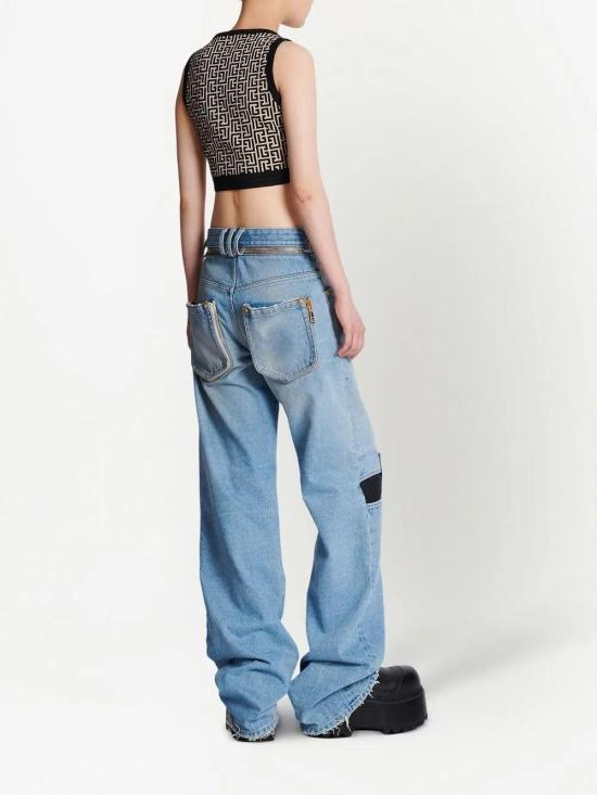  발망 스트레이트 팬츠 AF1ML055DC99 - BALMAIN