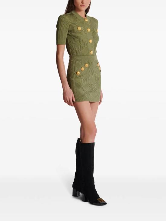  발망 미디 스커트 DF0LB196KH60 - BALMAIN