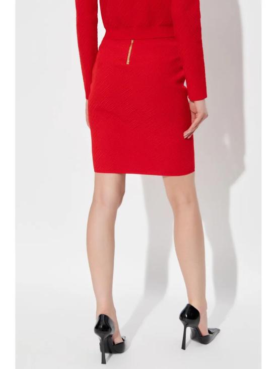  발망 미디 스커트 DF0LC017KH58 red - BALMAIN