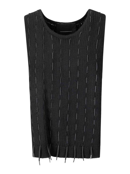  인스티튜션 민소매 티셔츠 I01K07BLACK Black