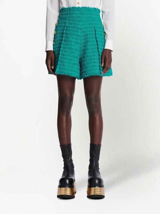  발망 숏팬츠 AF1PA089XE36 teal - BALMAIN