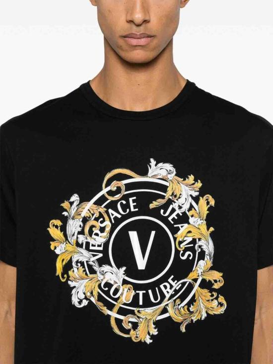 25SS 베르사체 반팔 티셔츠 78GAHC01CJ01CG89 Black - VERSACE