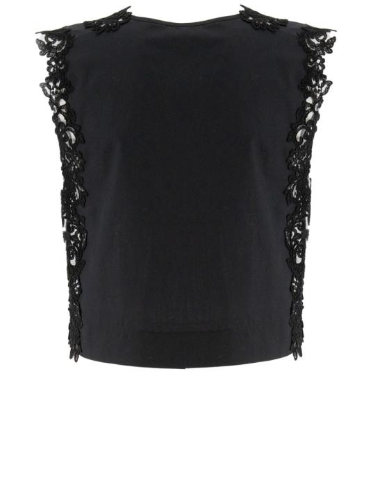 25SS 에르마노 설비노 민소매 티셔츠 D464L606OVZ 95708 Black - ERMANNO SCERVINO