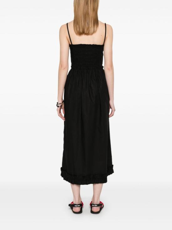 25SS 가니 미디 원피스 W0687 Black - GANNI