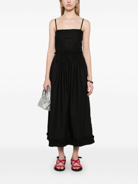 25SS 가니 미디 원피스 W0687 Black - GANNI