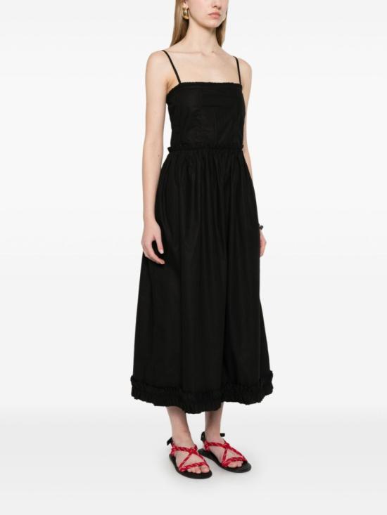 25SS 가니 미디 원피스 W0687 Black - GANNI