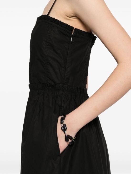 25SS 가니 미디 원피스 W0687 Black - GANNI