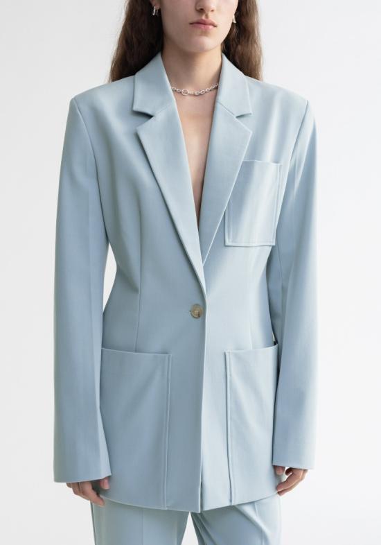 25FW 에어론 자켓 밀라 - 오버사이즈 포켓이 달린 웨이스트 블레이저 - AERON