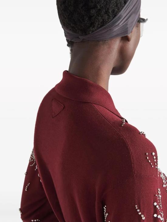  프라다 긴팔 티셔츠 P24F2ESOOO144Y burgundy - PRADA