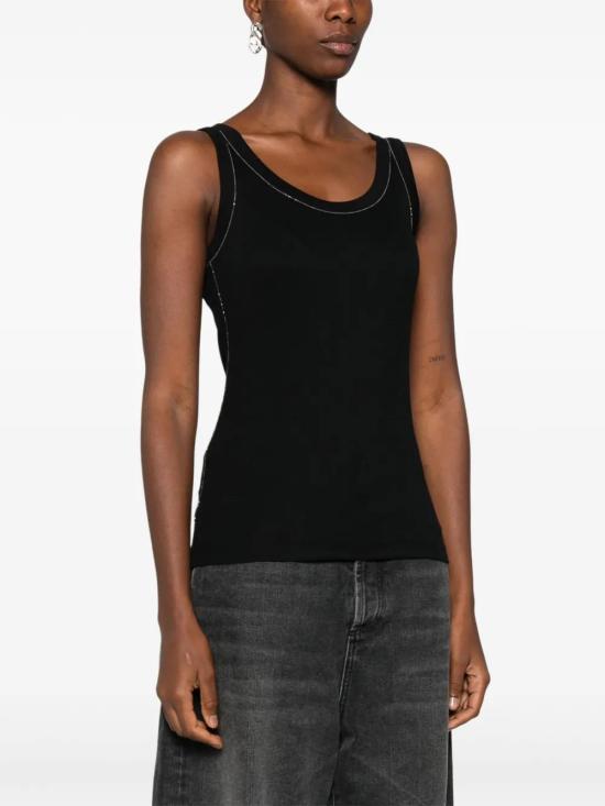  파비아나 필리피 민소매 티셔츠 JED214F395I9360000 black - FABIANA FILIPPI