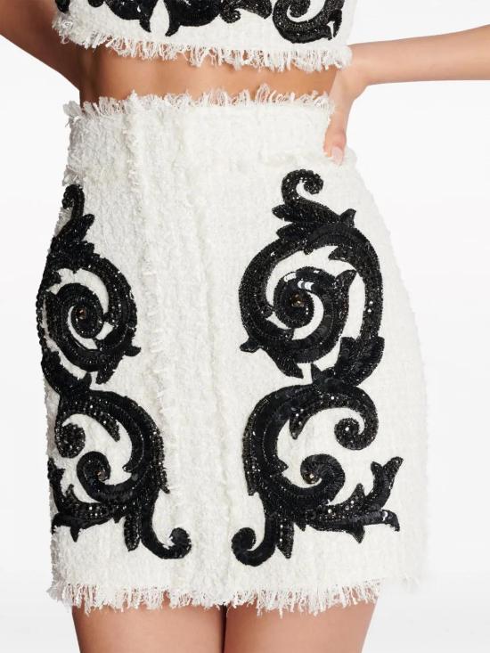  발망 미디 스커트 CF1LB432PC20 - BALMAIN