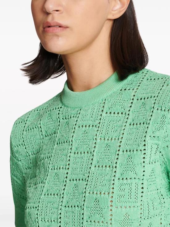  발망 스웨터 CF1AI091KF97 aqua - BALMAIN