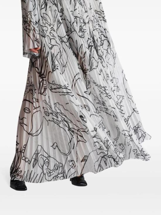  발망 미디 스커트 DFALE537XJ73 white - BALMAIN