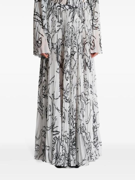  발망 미디 스커트 DFALE537XJ73 white - BALMAIN