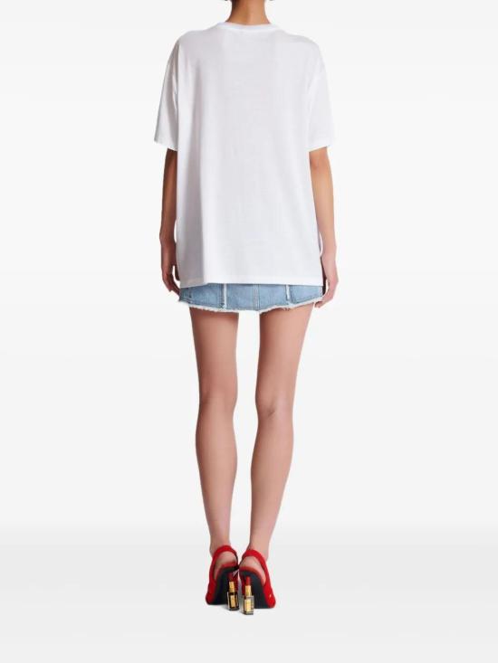  발망 반팔 티셔츠 EF0EG129GE86 white - BALMAIN