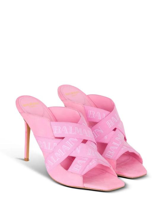  발망 뮬/슬리퍼 CN0UR003LELV pink - BALMAIN