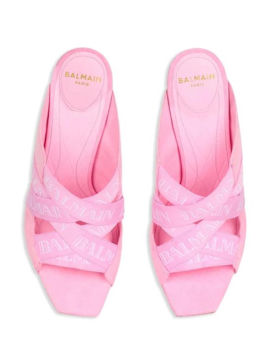  발망 뮬/슬리퍼 CN0UR003LELV pink - BALMAIN