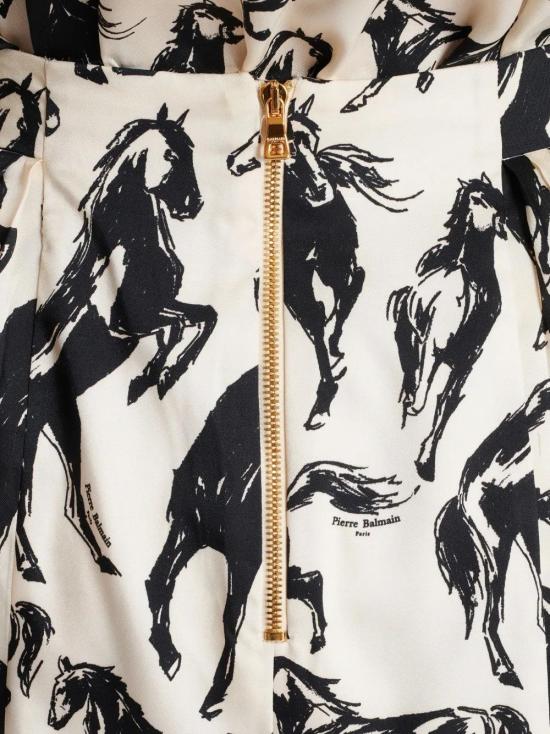  발망 미디 스커트 CF1LD315XH98 - BALMAIN