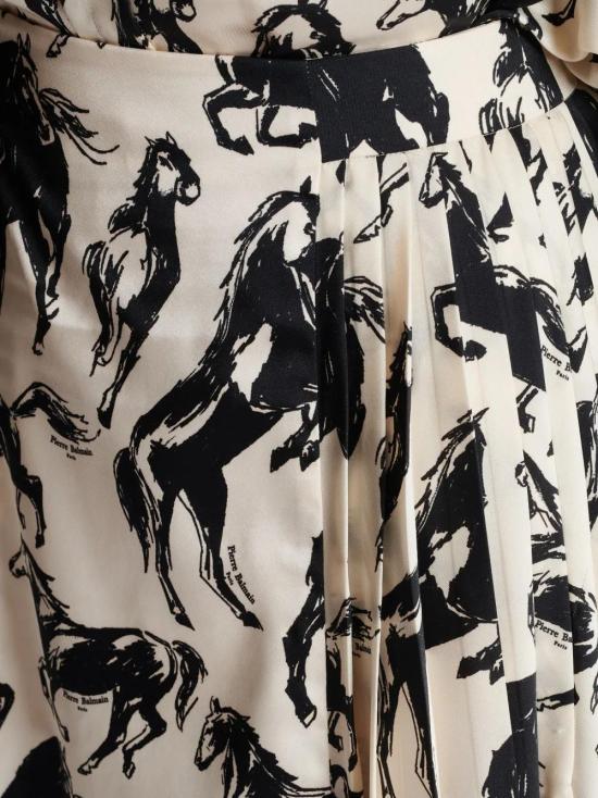  발망 미디 스커트 CF1LD315XH98 - BALMAIN