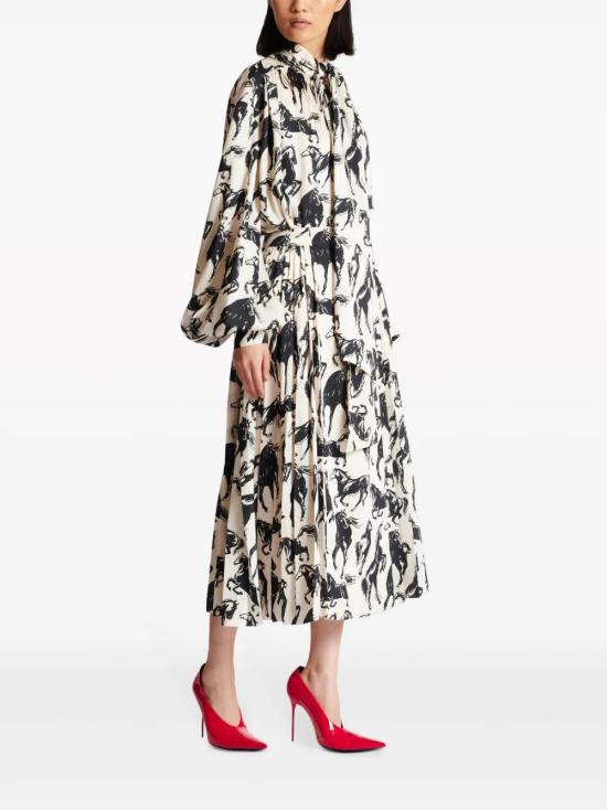  발망 미디 스커트 CF1LD315XH98 - BALMAIN