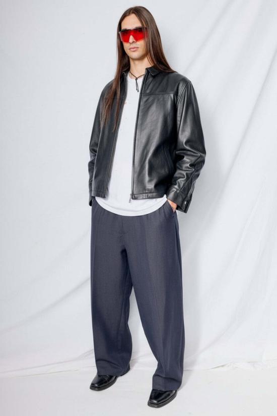  어셈블리 뉴욕 가죽 자켓 어셈블리 블랙 가죽 지퍼 재킷 - ASSEMBLY NEW YORK