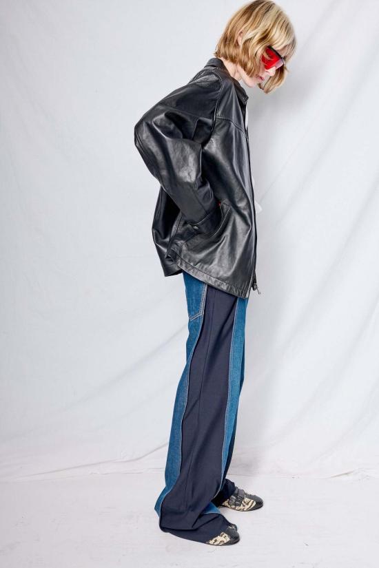  어셈블리 뉴욕 가죽 자켓 어셈블리 블랙 가죽 지퍼 재킷 - ASSEMBLY NEW YORK