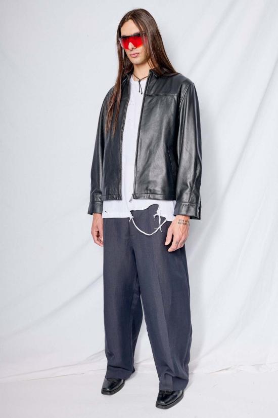  어셈블리 뉴욕 가죽 자켓 어셈블리 블랙 가죽 지퍼 재킷 - ASSEMBLY NEW YORK