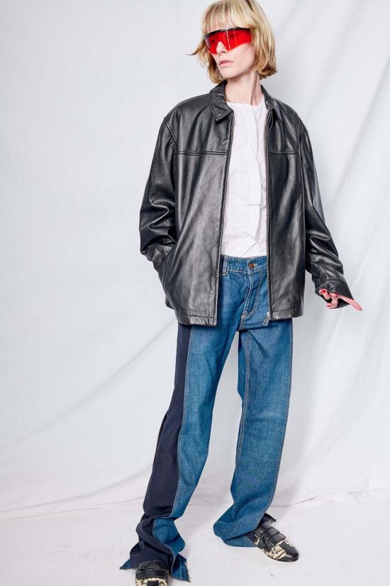  어셈블리 뉴욕 가죽 자켓 어셈블리 블랙 가죽 지퍼 재킷 - ASSEMBLY NEW YORK