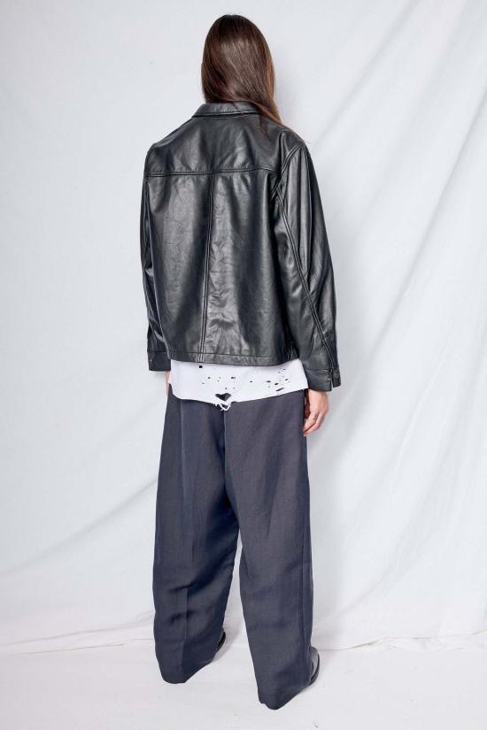  어셈블리 뉴욕 가죽 자켓 어셈블리 블랙 가죽 지퍼 재킷 - ASSEMBLY NEW YORK